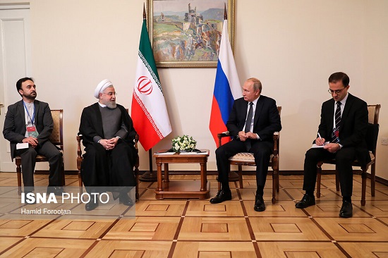 دیدار حسن روحانی با رئیس‌جمهور روسیه