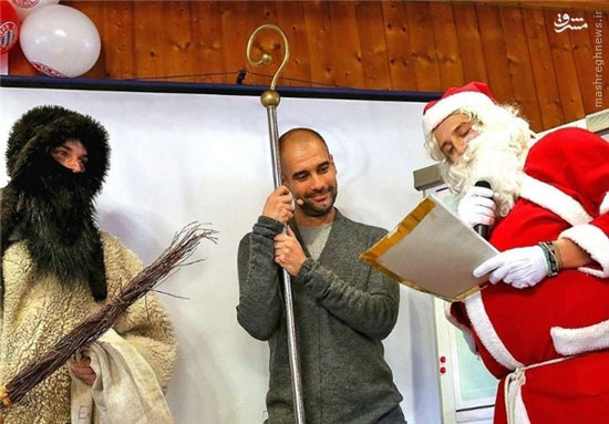 درخواست بابانوئل از گواردیولا +عکس