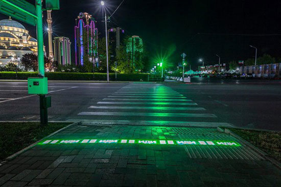 چراغ راهنمایی جدید در کف خیابان‌های روسیه!