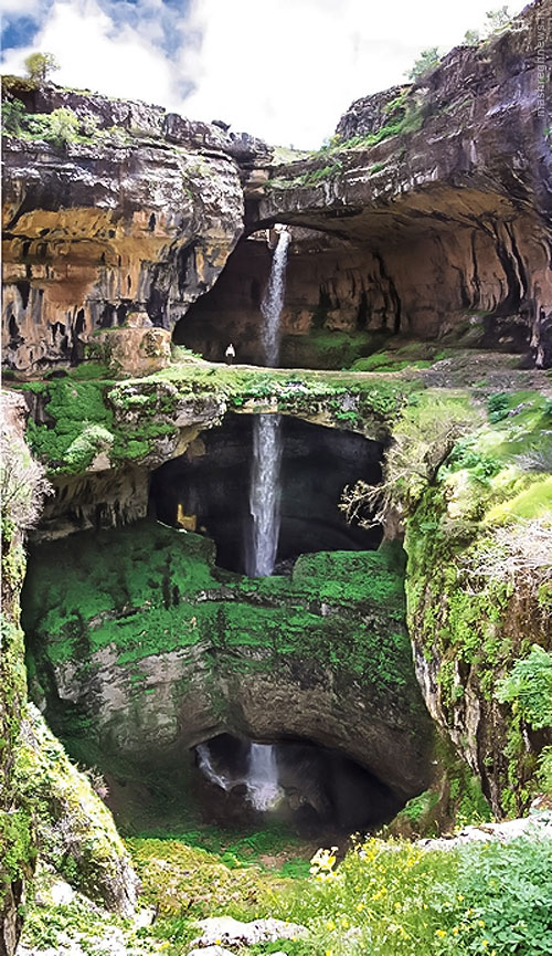 آبشاری شگفت‌انگیز در لبنان