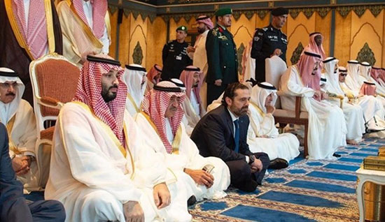 نخست‌وزیر لبنان نماز عید فطر را با شاه سعودی خواند