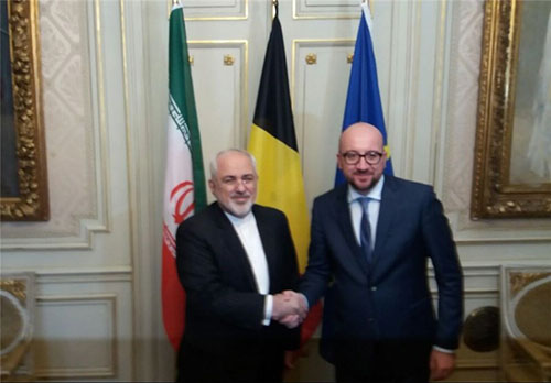 دیدار ظریف با نخست وزیر بلژیک +عکس