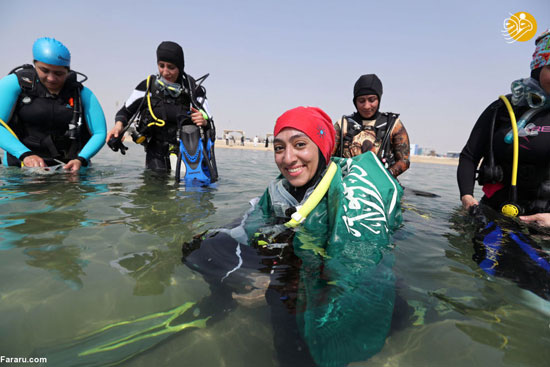 آزادی جدید زنان عربستانی در ساحل دریا