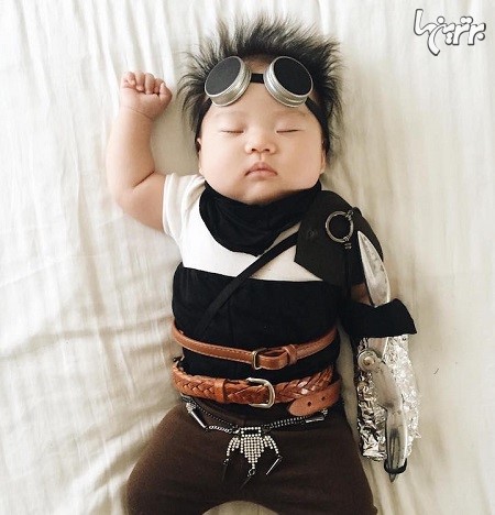استفاده خلاقانه مادر عکاس از لحظات خوابیدن کودکش