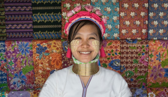 زنان گردن زرافه‌ای قبیله کایان