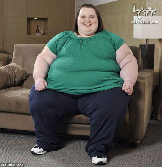 چاق ترین دختر انگلیسی بستری شد /عکس