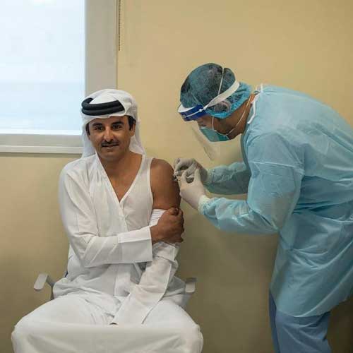 امیر قطر هم واکسن کرونا زد