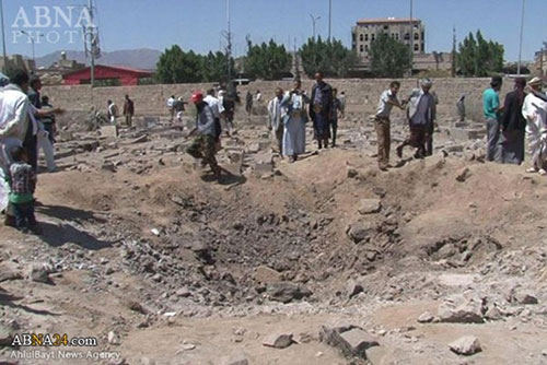 حمله رژیم سعودی به قبرستان یمن +عکس