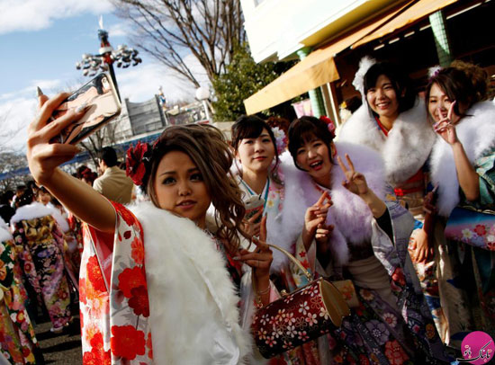 تصاویری جالب از جشن بلوغ دختران ژاپنی