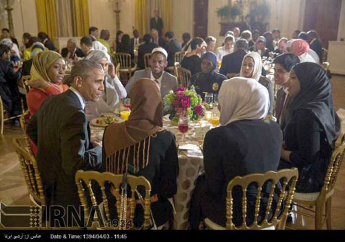 عکس: اوباما‎ در مراسم افطار مسلمانان آمریکا