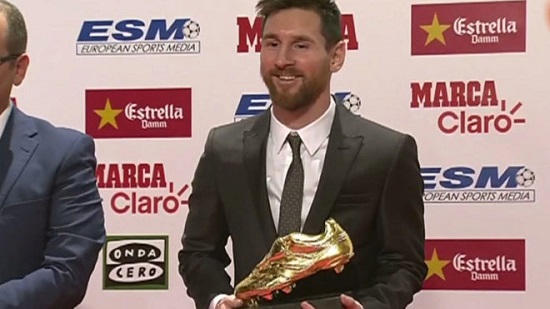 مسی، برنده کفش طلای سال 2017 شد