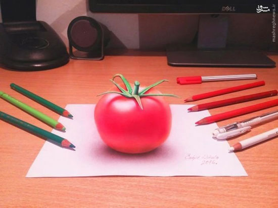 جادوی نقاش صربستانی با مداد‌ رنگی