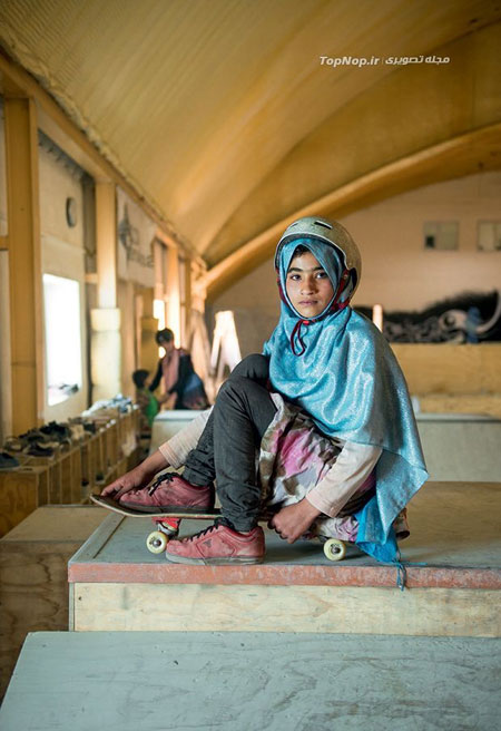 دختران اسکیت سوار افغانی +عکس