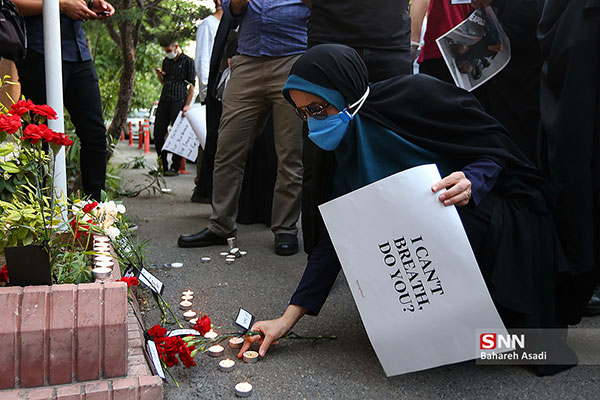 تصاویر؛ تجمع در اعتراض به قتل «فلوید» در تهران