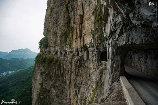 عکس: جاده ای خطرناک و زیبا در چین