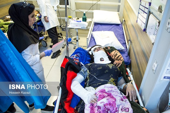 انتقال مصدومان حادثه زلزله کرمانشاه به تهران