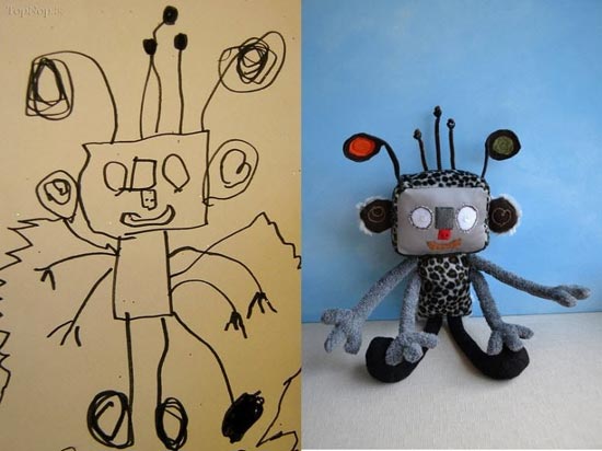 ساخت عروسک نقاشی های کودکان +عکس