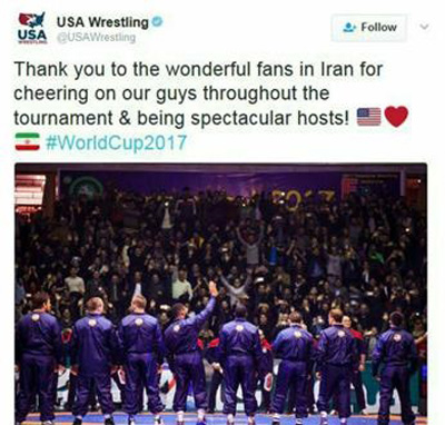 تشکر توییتری آمریکایی‌ها از هواداران ایرانی
