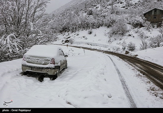 بارش برف سنگین در منطقه اشکورات گیلان