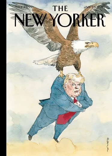 طرح جالب مجله نیویورکر درباره پایان دوره ترامپ