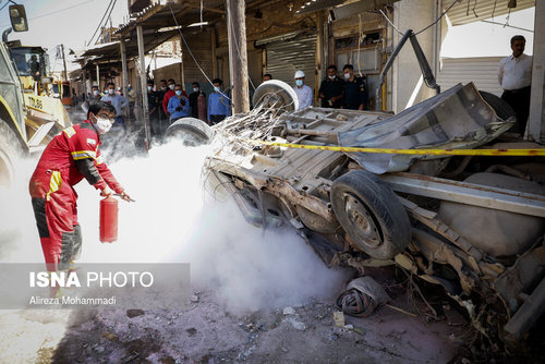 انفجار گاز در منطقه عامری اهواز