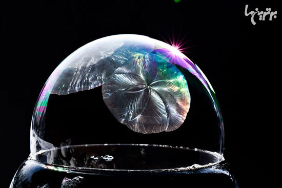 تصاویر زیبا و شگفت انگیز از حباب‌های یخ زده