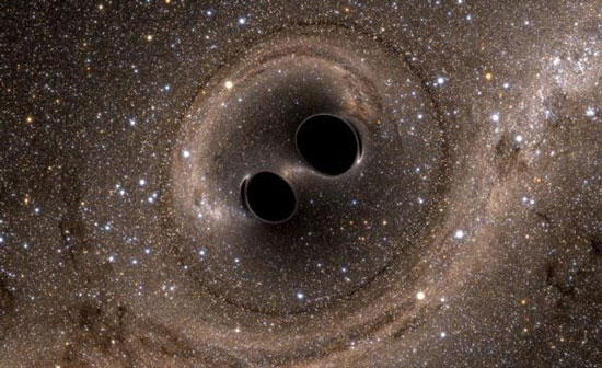 عکس: برخورد دیدنی دو سیاهچاله