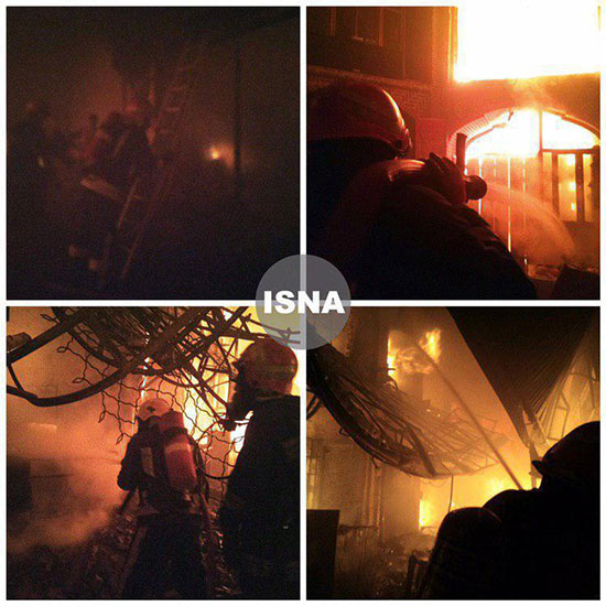 آتش‌سوزی گسترده در بازار بزرگ تبریز