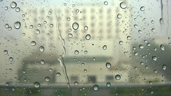 تصاویری زیبا از شیشه های بارانی