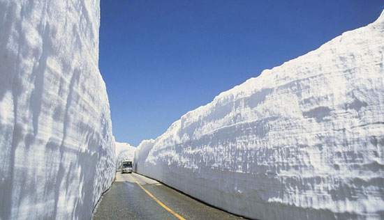 دیوار برفی با ارتفاع 20 متر +عکس