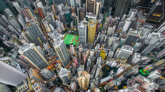 هنگ‌ کنگ را از روی پهپاد ببینید