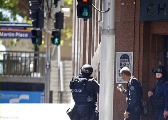 عکس: گروگانگیری در سیدنی با پرچم داعش