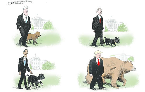 کاریکاتور: تفاوت ترامپ با 3 رییس جمهور قبلی!