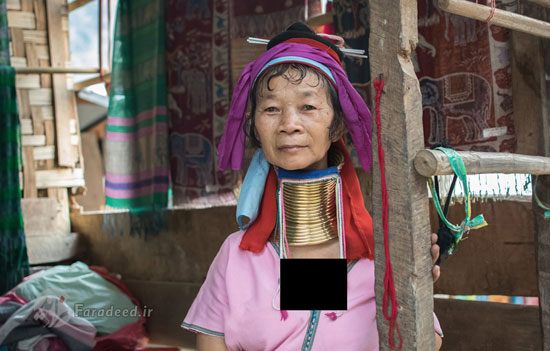 زنان گردن زرافه‌ای قبیله کایان