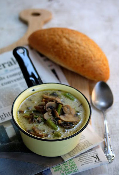 سوپِ جدید قارچ و مارچوبه