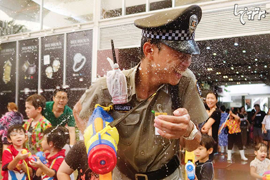 جشن آب بازی در تایلند به مناسبت سال نو