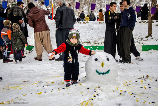 عکس: جشنواره آدم برفی مریوان