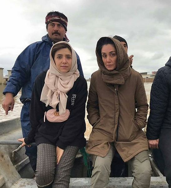 هدیه تهرانی در مناطق سیل زده گلستان