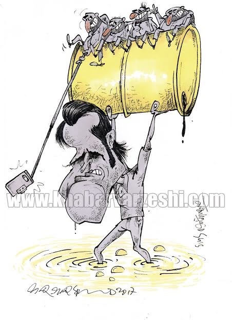 کاریکاتور: این هم علی کریمی در نفت!