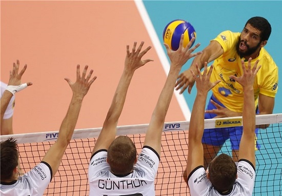 پیروزی مقتدرانه والیبال برزیل مقابل صربستان