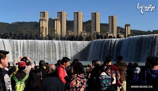 بزرگترین آبشار مصنوعی آسیا در چین