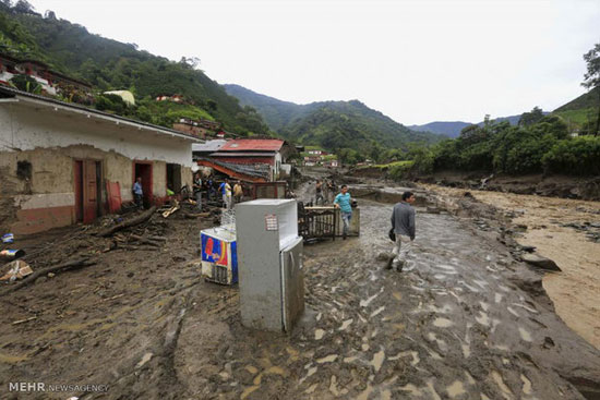 تصاویری وحشتناک از رانش زمین در کلمبیا‎