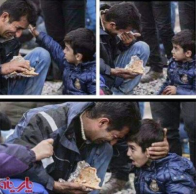 عکس: حالت رقت انگیز پدر سوری