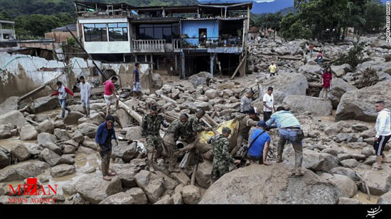 رانش مرگبار زمین در کلمبیا