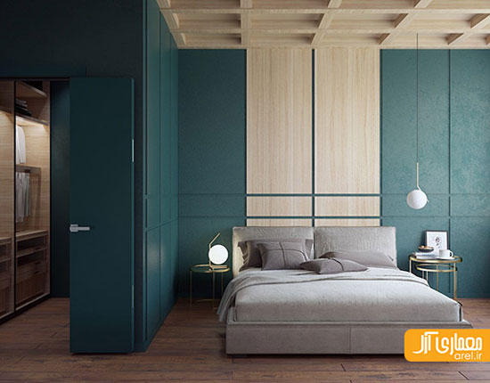 20 نمونه اتاق خواب همراه با کمد دیواری