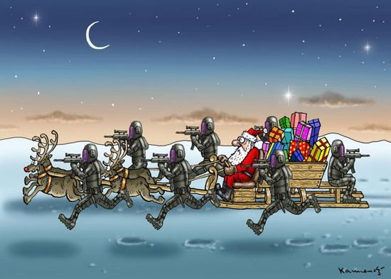 برترین کاریکاتورها: کریسمس با طعم جنگ