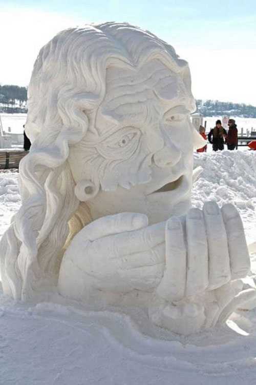 مجسمه های برفی که خلاقانه ساخته شده اند