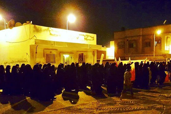 تظاهرات بحرینی ها در شب محاکمه شیخ قاسم