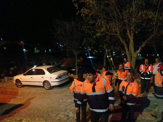 نیروهای امدادی در محل سقوط هواپیمای ترکیه