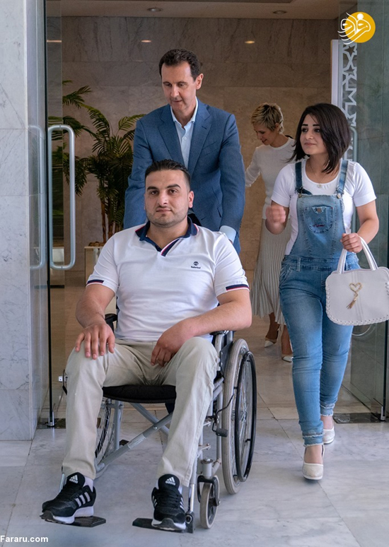 دیدار بشار اسد و همسرش با آسیب‌دیدگان جنگ